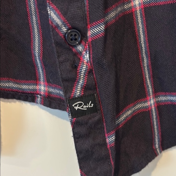 Rails Pink and Blue Button Down Shirt - Picture 3 of 7